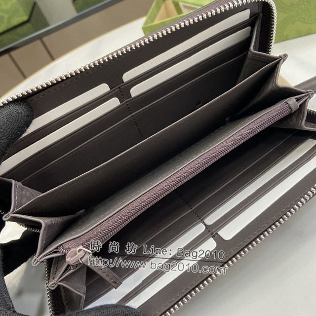 Gucci專櫃古馳最新款飾GG細節拉鏈錢包男士長夾錢包 jh2249型號：408831